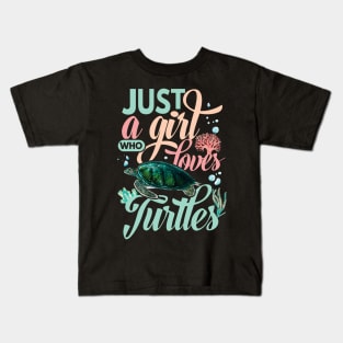 Just a Girl Who Loves Turtles Kids T-Shirt